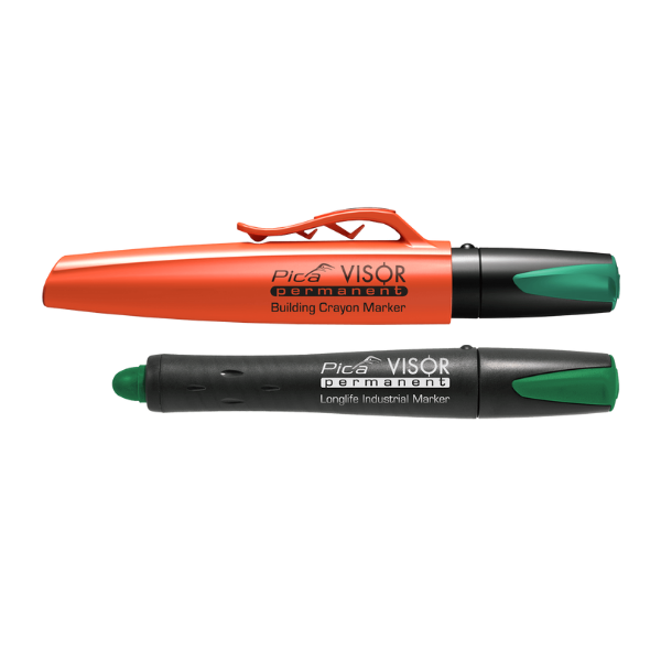 Marqueur rechargeable Pica Visor Permanent 990/36 Vert, Lot de 10