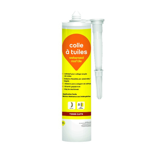 Mastic Colle Souple Tuiles Weberseal Roof Tile 300ml