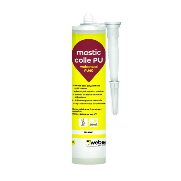 Mastic Colle Polyuréthane Multi-Usages Weberseal PU40 300ml