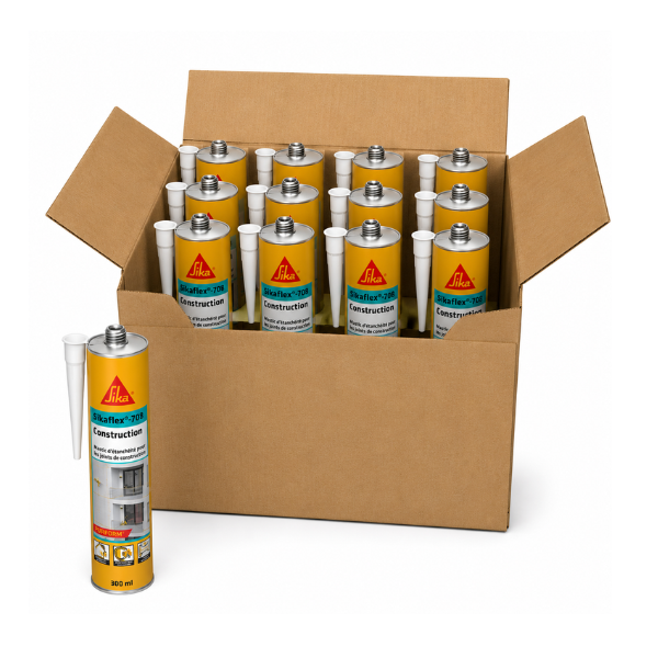 Mastic Façade Béton Sikaflex®-708 Construction Blanc, 300 ml x 12