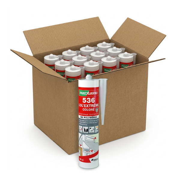 Mastic Joint & Colle 536 Col Extrême Gris Parexlanko 290 ml x 12