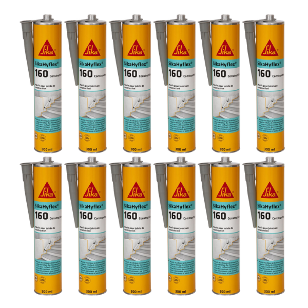 Mastic pour Façade Béton SikaHyflex 160 Construction Blanc 300ml x 12