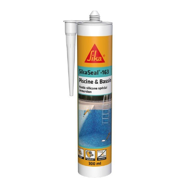 Mastic Piscine et Bassin SikaSeal-163 gris 300ml 