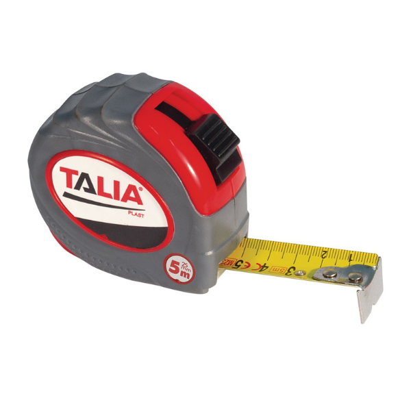 Mètre Ruban 5 m Boitier Bi Matière 25 mm Taliaplast