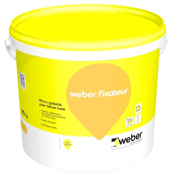 Primaire d'Adhérence pour Béton Lisse Weber Fixateur 5 kg 