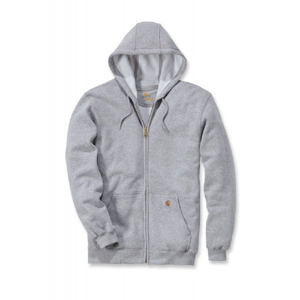 Sweat Capuche Zipp Carhartt K122 Heathergrey materiauxnet
