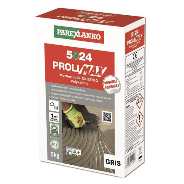 Colle Carrelage 5024 Prolimax Gris Parexlanko 5kg Materiauxnet Com