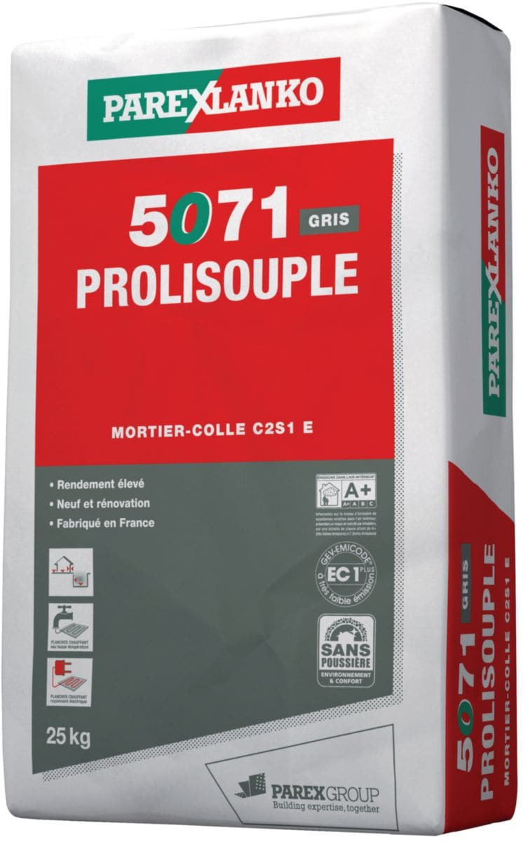 Mortier Colle Déformable Prolisouple Blanc ParexLanko L5071BL25 25 kg