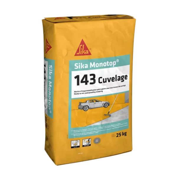 Mortier d’imperméabilisation Sika MonoTop®-143 Cuvelage, Sac de 25 kg