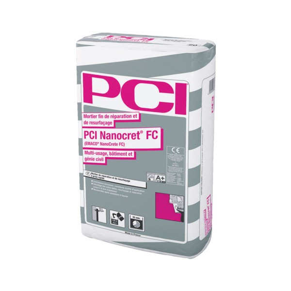 Mortier Fin de Réparation et Resurfaçage PCI Nanocret FC Sac de 20kg