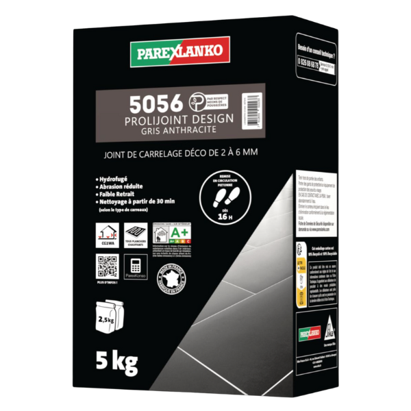 Mortier Joint Carrelage Parexlanko 5056 Prolijoint Design Anthra, 5kg