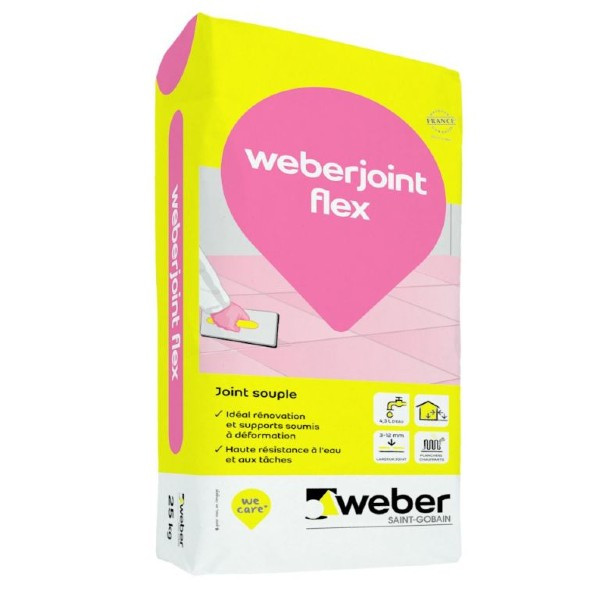 Mortier Joint Souple Murs et Sols Weberjoint Flex 5kg