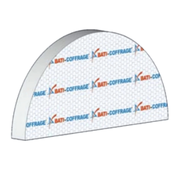 Moule de Coffrage Polystyrene Plein Cintre 12kg/m3 ép 20cm, 1m