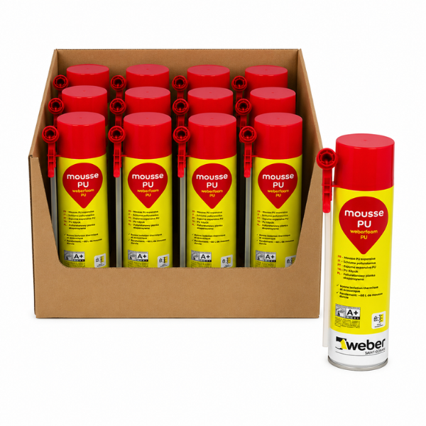 Mousse expansive Polyuréthane Weberfoam PU 12 x 750ml