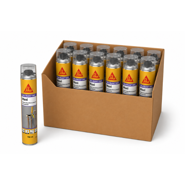 Mousse expansive Sikaboom 543 Maxi 750ml, Lot de 12