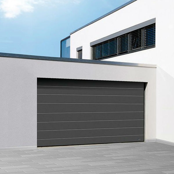 Porte de Garage Sectionnelle Nervures larges Satin Novoferm Iso 45