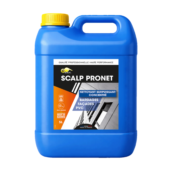 Nettoyant Concentré Bardages Façades PVC Scalp Pronet, Bidon de 5L