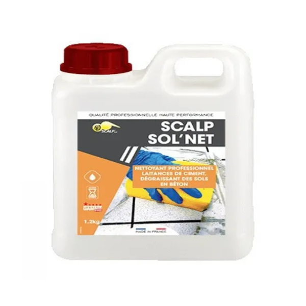 Nettoyant Laitance de Ciment Concentré Scalp Sol Net, Bidon de 1,2L