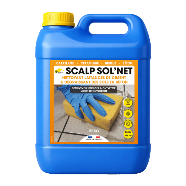 Nettoyant Laitance de Ciment Concentré Scalp Sol'Net, Bidon de 25kg