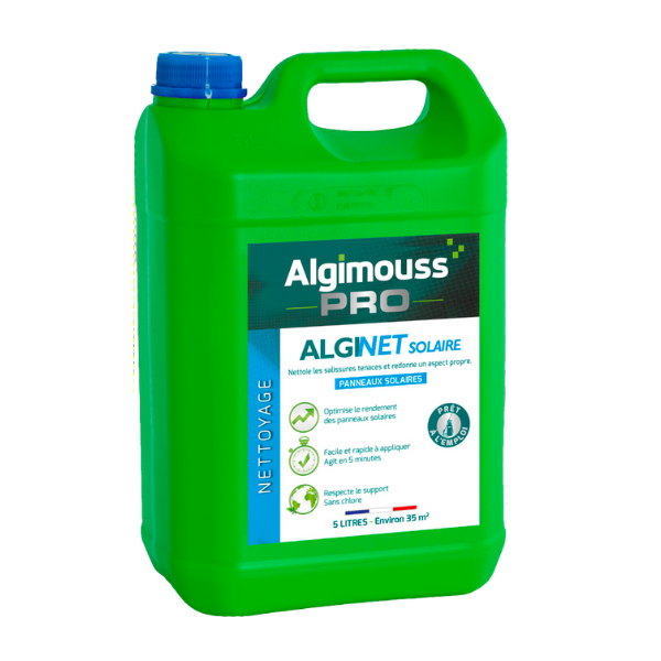 Nettoyant pour Panneaux Solaires AlgiNet Solaire, Bidon de 5 l