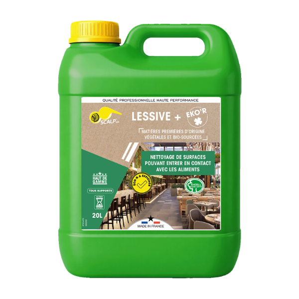 Nettoyant pour Surface Alimentaire Scalp Lessive + Eko'R, Bidon de 20L