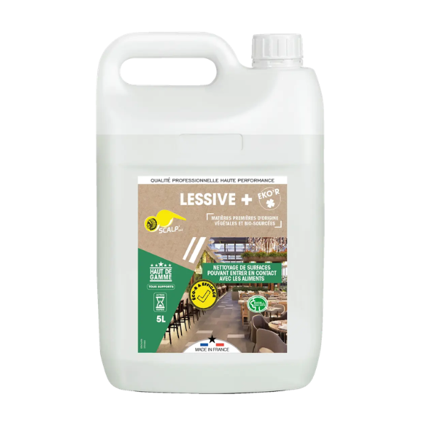 Nettoyant pour Surface Alimentaire Scalp Lessive + Eko'R, Bidon de 5L