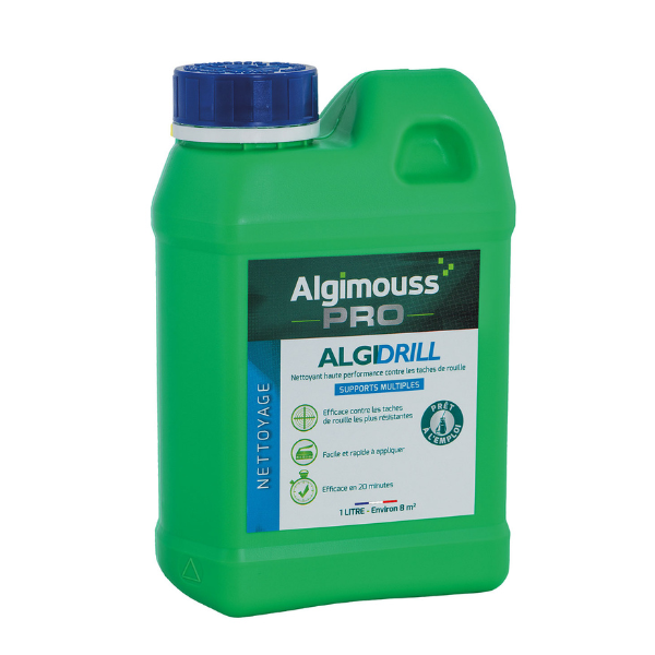 Nettoyant pour Tâches de Rouille AlgiDrill, Bidon de 1 l