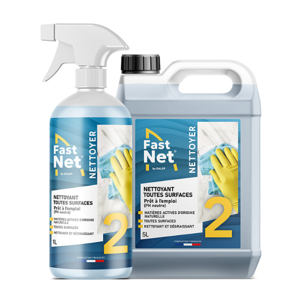 Nettoyant Toutes Surfaces Prêt à l'emploi Dalep FastNet 2, Bidon de 5L
