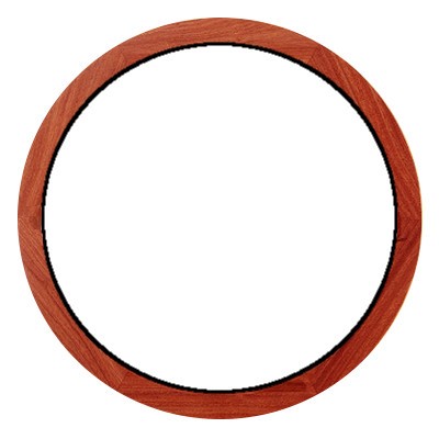 Oeil de boeuf fixe en bois exotique, rond diamètre 120 cm