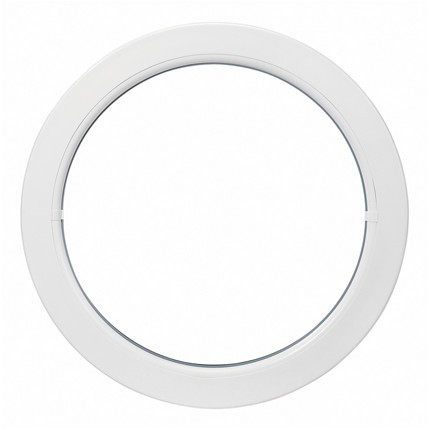 Oeil de boeuf fixe en PVC, rond diamètre 50 cm