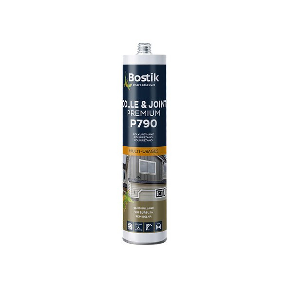 Mastic Colle & Joint Noir Bostik P790 Multi-usages 300 ml