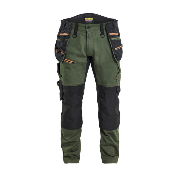 Pantalon Blaklader Stretch Striker 1970 Vert forêt/Rouille