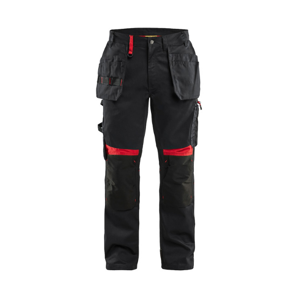 Pantalon de Travail Blaklader 1555 Noir/Rouge