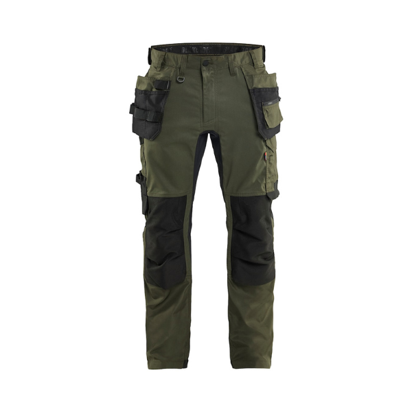 Pantalon de Travail Blaklader Stretch 2D 1750 Vert forêt/Noir