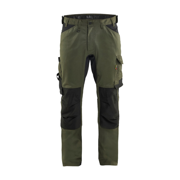 Pantalon de Travail Blaklader Stretch 2D 1751 Vert forêt/Noir