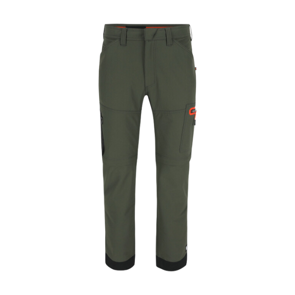 Pantalon de Travail Modulable Herock Tornado Zip Off Kaki Foncé