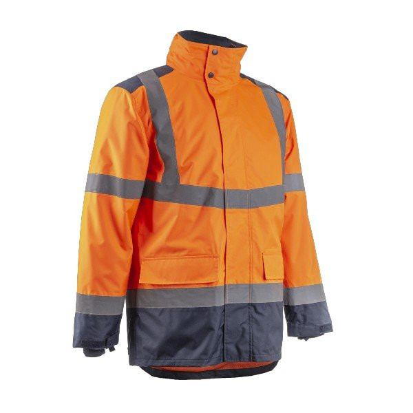 Parka de Pluie Haute Visibilité Coverguard Kazan Orange Fluo