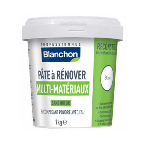 Pâte à Rénover Multi-Matériaux Blanchon Blanc, 1kg