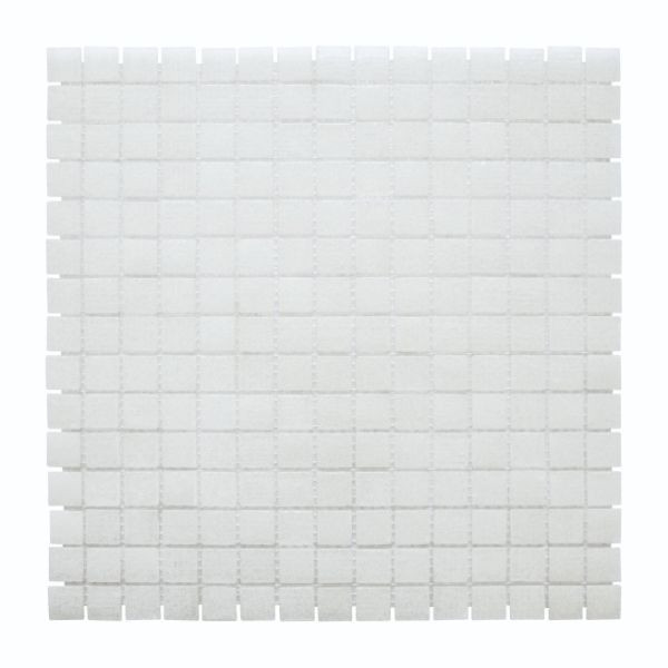 Mosaïque Blanche Décoration Nylon PDV54, Plaque 32,7 x 32,7 x 0,38 cm