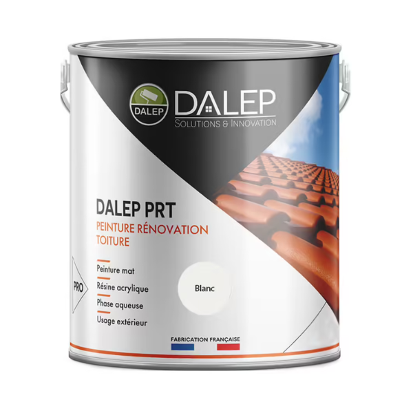 Peinture de Rénovation pour Toiture Dalep PRT Blanc, Seau de 3L