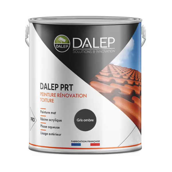 Peinture de Rénovation pour Toiture Dalep PRT Gris Ombre, Seau de 3L