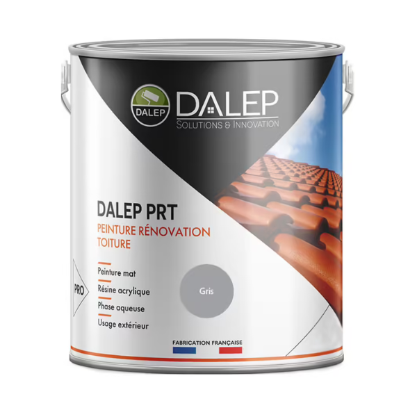 Peinture de Rénovation pour Toiture Dalep PRT Gris, Seau de 3L