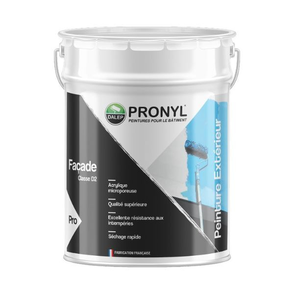 Peinture Extérieur Dalep Pronyl Façade Classe D2 Blanc Seau de 5L