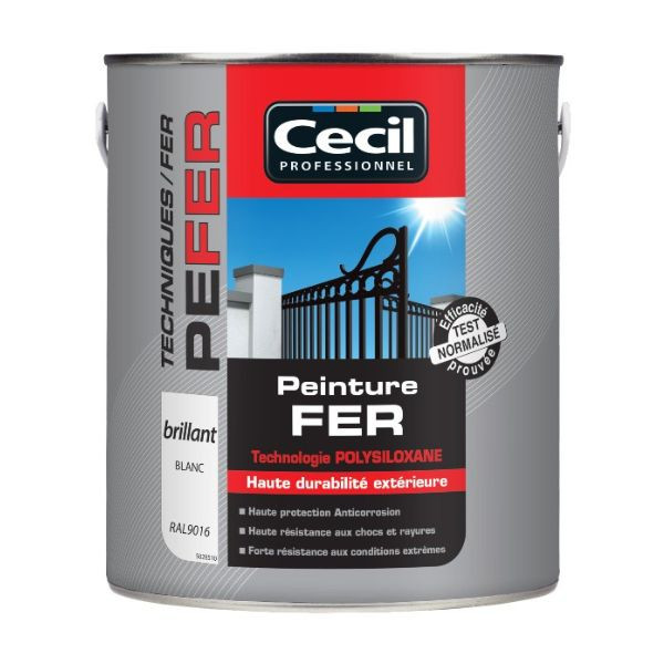 Peinture Fer Extérieur Haute Durabilité Cecil PE FER Blanc 2,5L