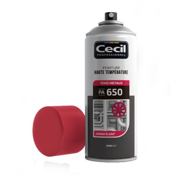 Peinture Résistance Haute Température Cecil PA 650 Aluminium Mat 400ml