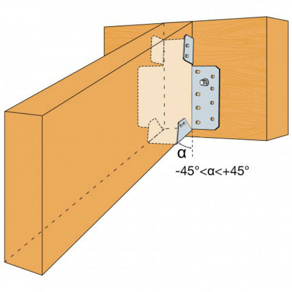 Sabot à Pente Réglable Acier Galva SPR100/300 Simpson - materiauxnet.com