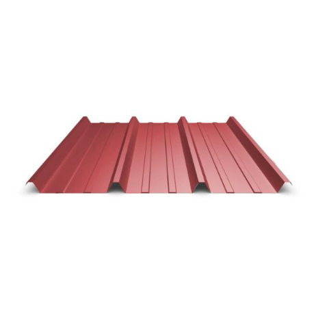 Plaque acier 0,60 mm Brun/Rouge RAL 8012 1 x 3,50 m, Lot de 8