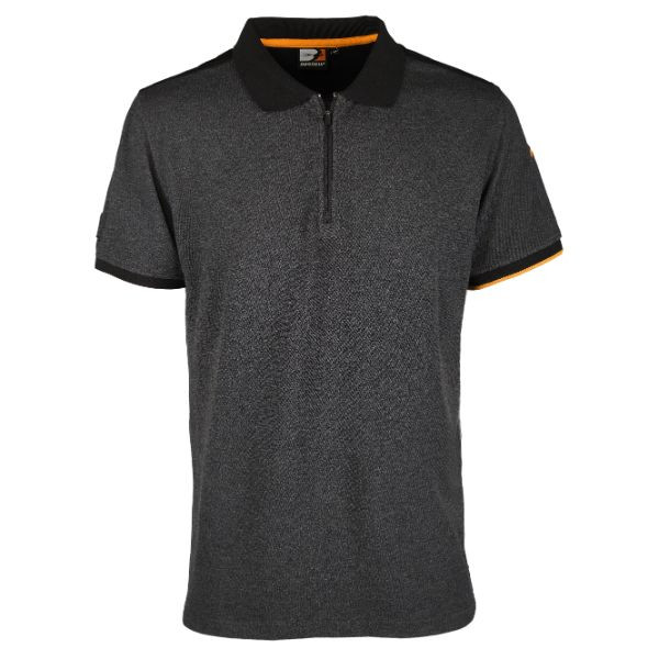 Polo Bosseur Trident Gris Chiné/Noir