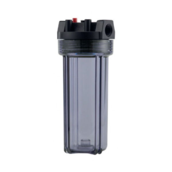 Porte-filtre à Eau 10" Aquapro AQF E/S 3/4" Noir/Transparent 