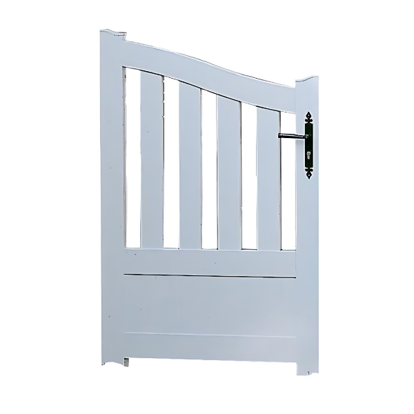 Portillon PVC Lames semi-ajourées Lux Blanc, H 1,45 x 1 m